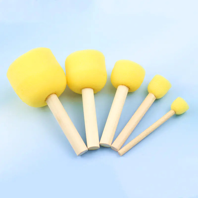 Children's Round Sponge Painting Brushes for Doodle Art
