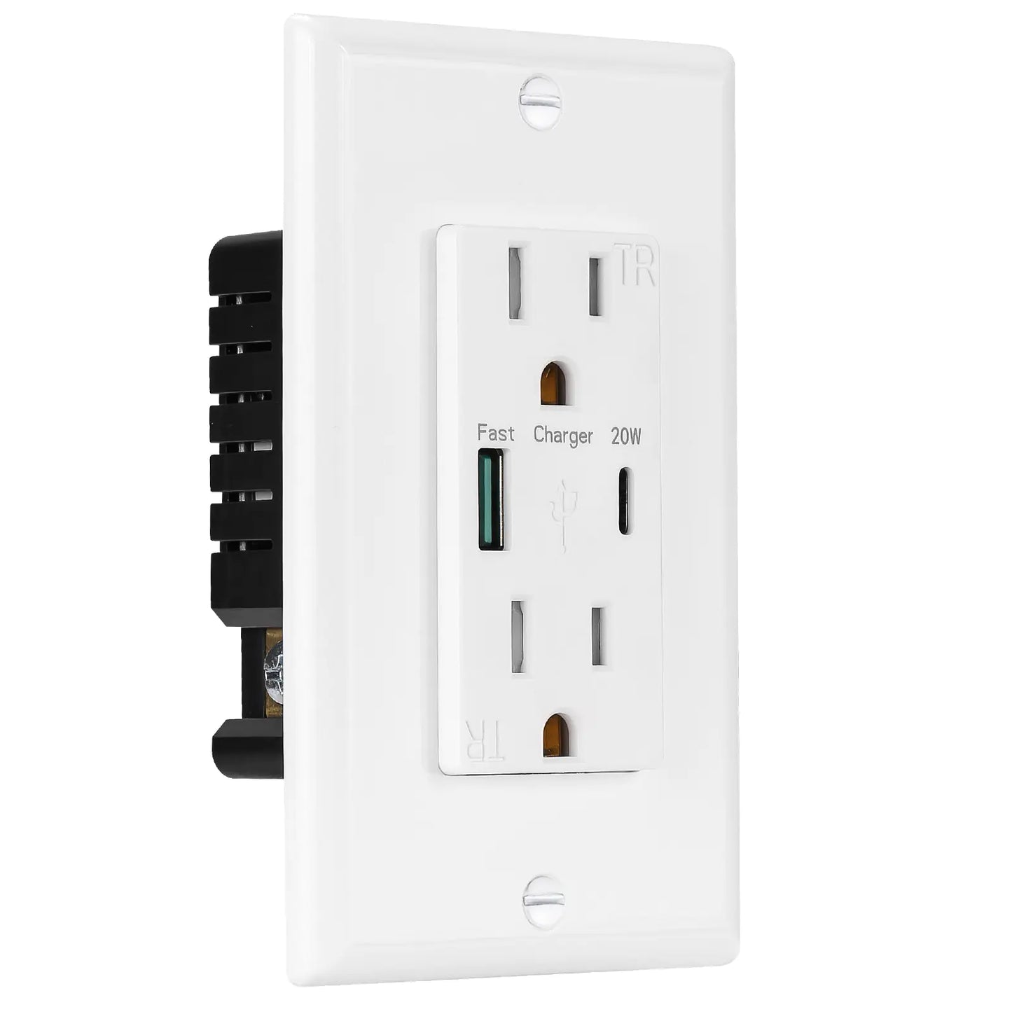Fast Charging Wall Socket with Smart USB Interface