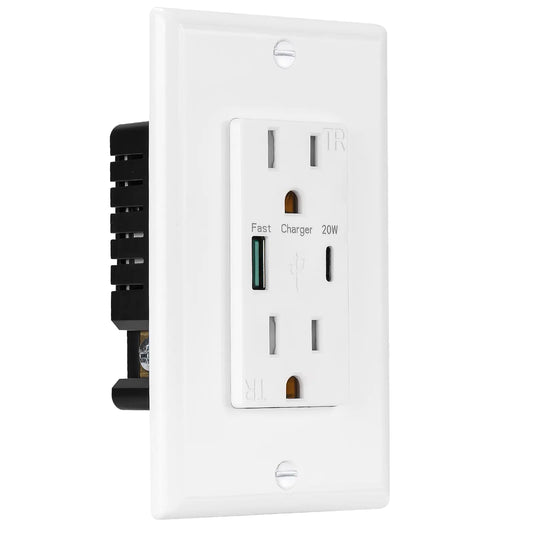 Fast Charging Wall Socket with Smart USB Interface