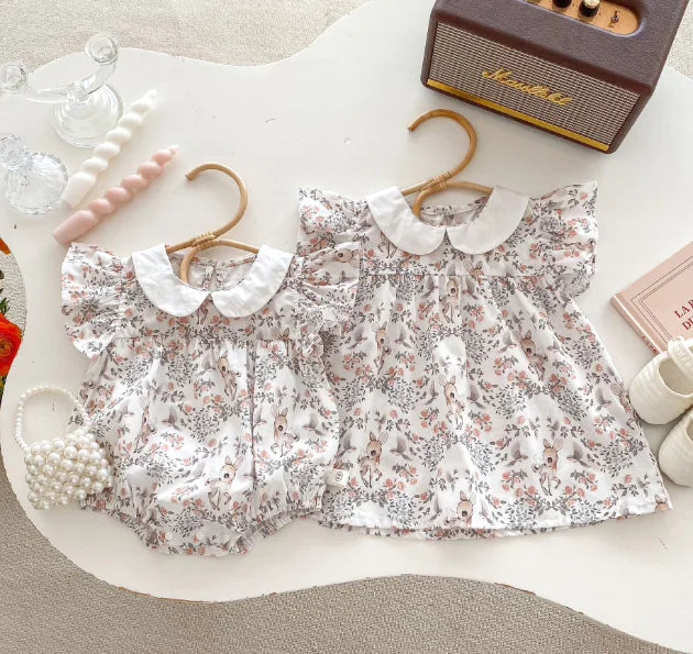 Monet Sisters Floral Dress for Girls (One Piece)