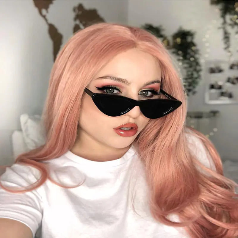 Pink Big Wave High-Temperature Silk Lace Front Wig