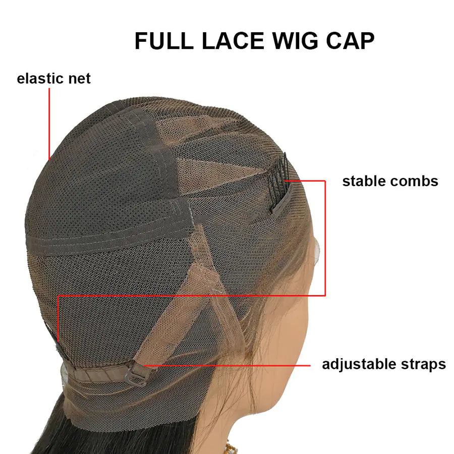 Golden Mid-Length Wig with Ombre Color (Rose Net Factory)