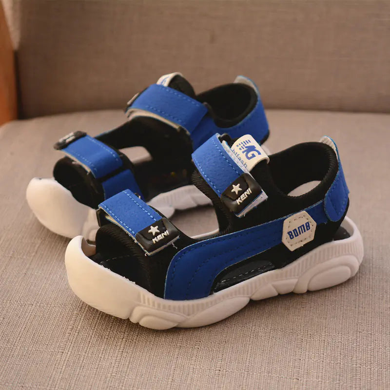 Children's Anti-Kick Sandals with Velcro Rubber Sole