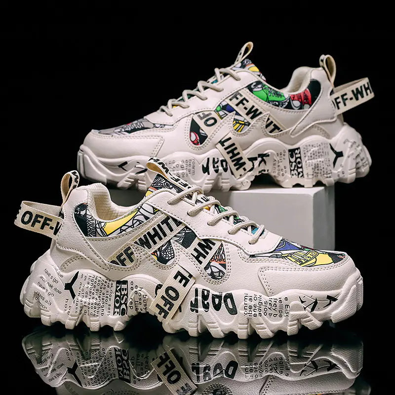 Summer Breathable Men's Sneakers - Trendy Casual Shoes