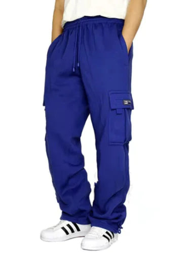 Men's Loose Multi-Pocket Overalls Trousers (Single Piece)
