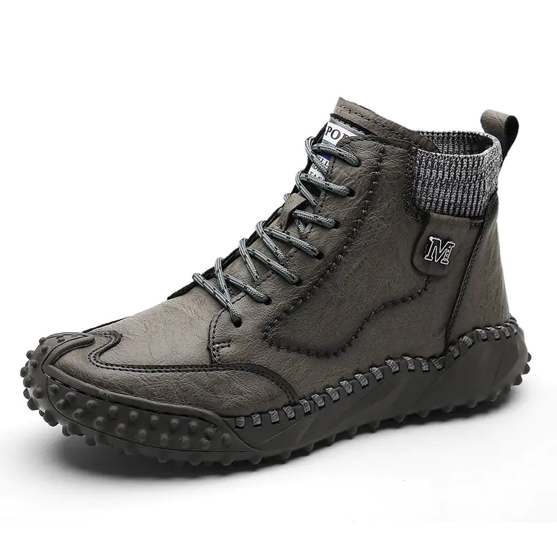 High Top Leather Platform Casual Shoes