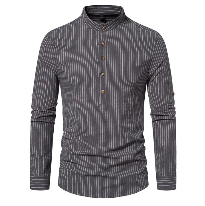 Mercer | Soft Breathable Striped Cotton Blouse (One Piece)