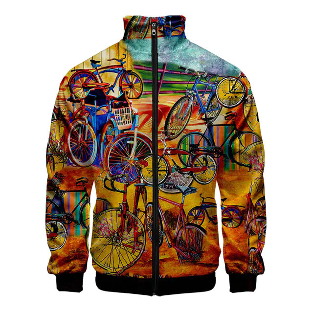 Casual Zip Up Jacket and Long Sleeve Tops for Men/Women